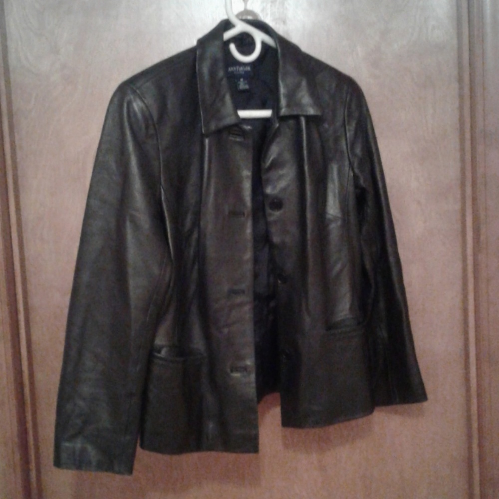 Ann Taylor leather jacket.